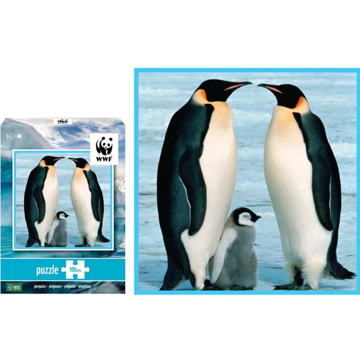 WWF - Pingüinos - Puzzle 100 piezas