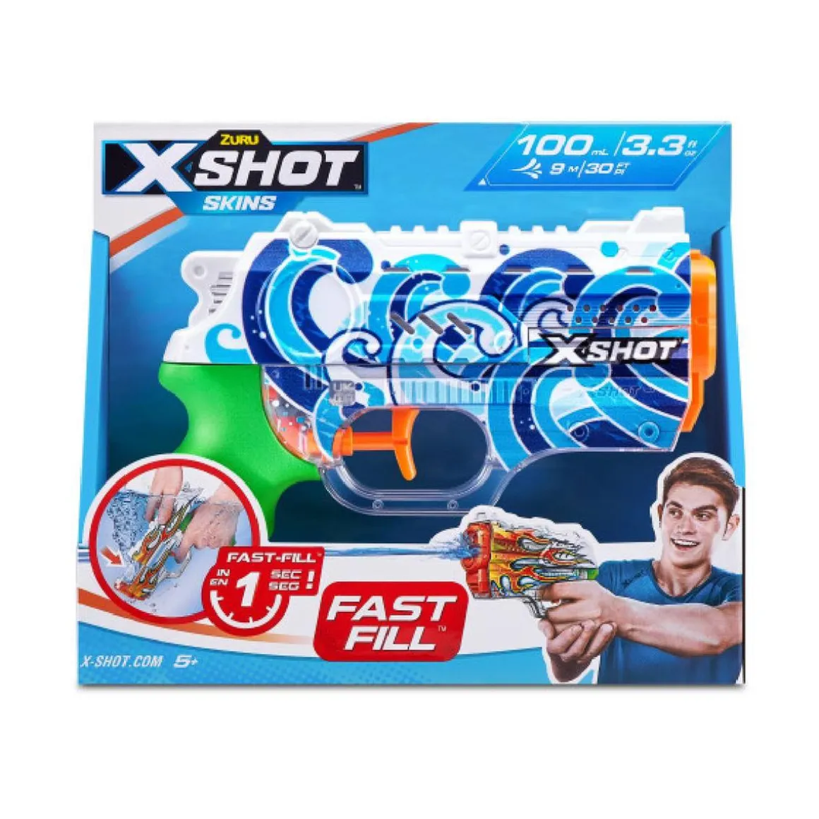 X-Shot - Pistola de agua Fast-Fill Skins Nano (varios colores)