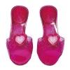 Zapatos princesa corazón rosa 4-6 años